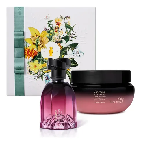 Combo Floratta Rose Sucrée: Eau de Parfum 75ml + Creme Hidratante Desodorante Corporal  200g
