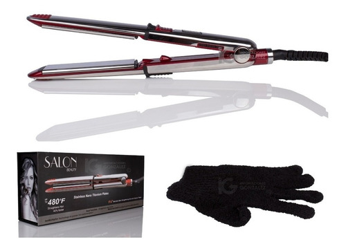 Salon Beauty Plancha 2 En 1 Profesional Nano Titanio Rizar