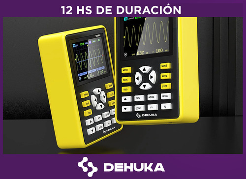 Osciloscopio Digital Dehuka Fnirsi-5012h Portatil De 2.4 Pulgadas Tasa De Muestreo De 500ms/s Ancho De Banda Analógico De 100mhz Dehuka