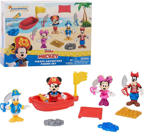 Set De Figuras Mickey Mouse Aventura Pirata Original Nuevo