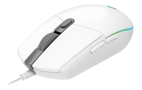 Mouse Alambrico Iluminado Gamer 4 Modos Velocidad Blanco 