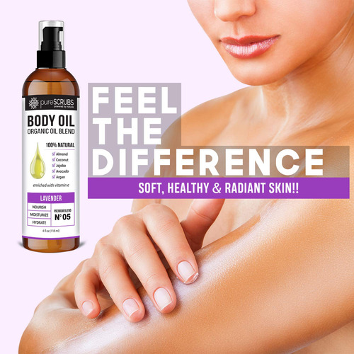 Aceite Corporal De Lavanda Ultra Hidratante Para Piel Seca,
