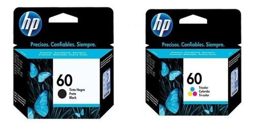 Kit De Cartuchos De Tinta Hp 60 Original Negro Y Tricolor