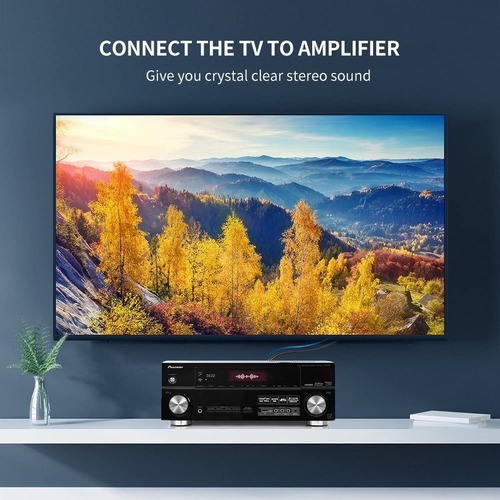 Imagen 7 de 7 de Cable Audio 2rca A 2rca Ugreen Alta Calidad Sonido 2m