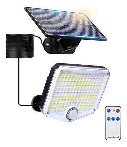 Luces Solares Ip65 153 Led, Alta Luminosidad 9000k, 3 Modos