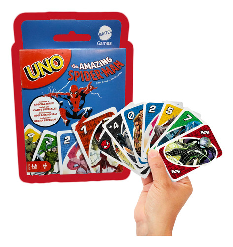 Mattel Uno Spiderman Marvel Comic Cartas