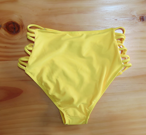 Bikini Traje De Baño Bottom Highwaist A La Cintura Amarillo