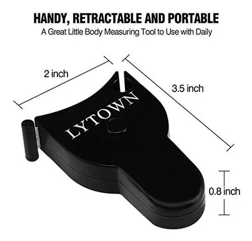 Cinta Metrica Corporal (150cm) Retractil - Negro