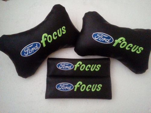 Kit Combo Apoya Cabezas Y Portacinturones Para Carros Ford