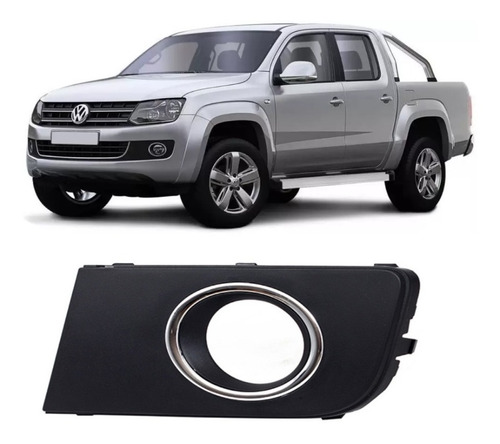 Parrilla Faro Auxiliar Vw Amarok 10/16 Aro Cromado Orig C