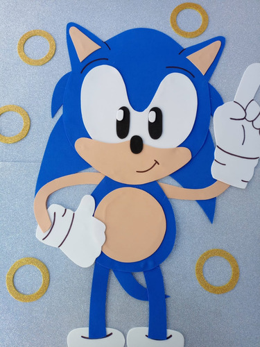 Figura Grande En Goma Eva 80cm Sonic