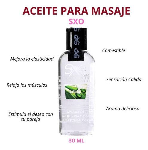 Lubricante Masaje Corporal Comestible Frutas Exóticas 30ml Frutas Exoticas