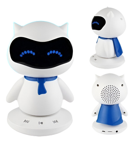 Mini Portátil Lindo Robot Inteligente Blueototh Altavoz Func