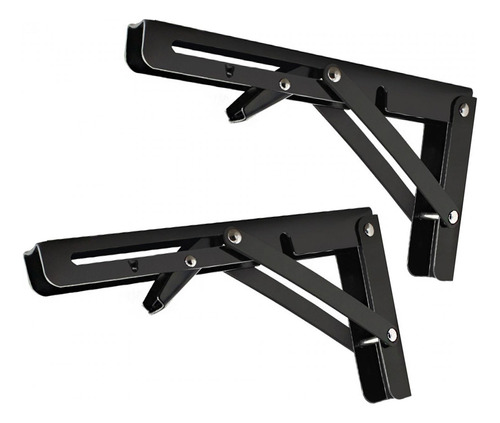 2 Peças De Suporte De Prateleira Preto 18 Polegadas