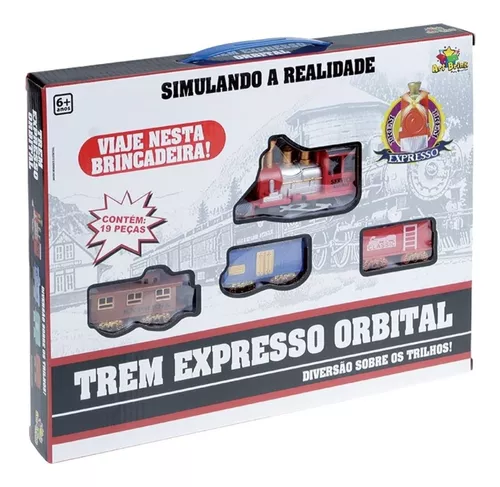 Ferrorama Trem Com Luz 19 Peças Trenzinho