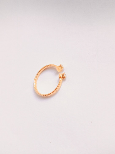 Anillo Tous Abierto De Oro 18k Con Diamantes Light Original Dorado 6 1/2 (Usado)