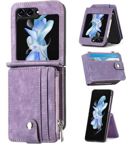 Funda Para Samsung Z Flip 6 5 4 3 Case Cartera Tarjetero Antigolpes
