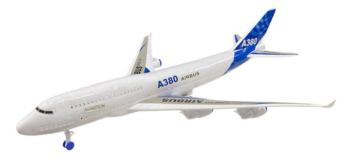 Super Avion Con Luz Y Sonido Para Armar Airplane Blanco 40cm Blanco