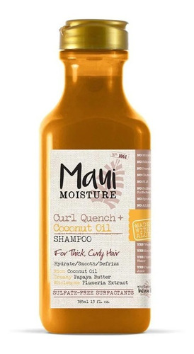 Shampoo Maui Moisture Control De Rizos Aceite De Coco 385 Ml