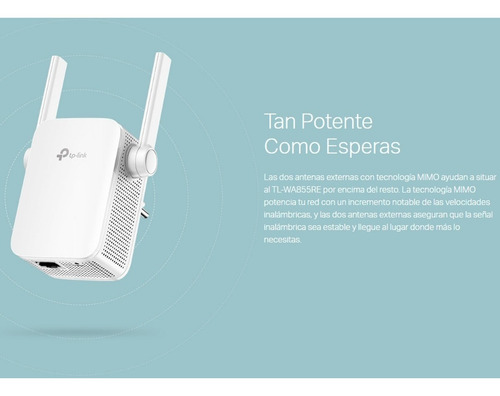 Extensor De Rango Inalámbrico N 300mbps, Tp-link Tl-wa855re