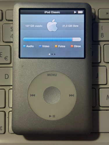 Ipod Classic De 6ta Generación 160gb (grueso) Plateado (Usado)