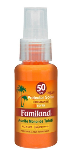 Protector Solar Hidratante Spray Familand 50 Spf