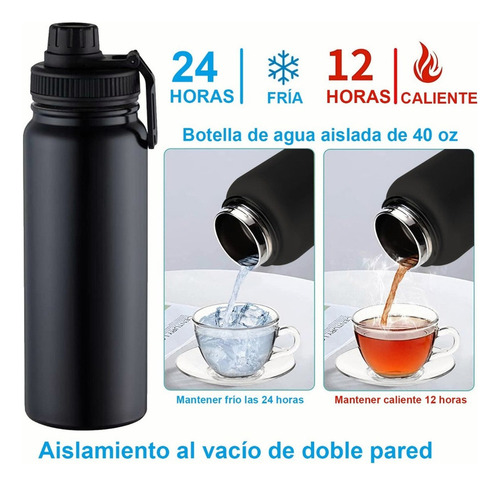 Botella De Agua Fría/caliente De Acero Inoxidable De 1.2 L