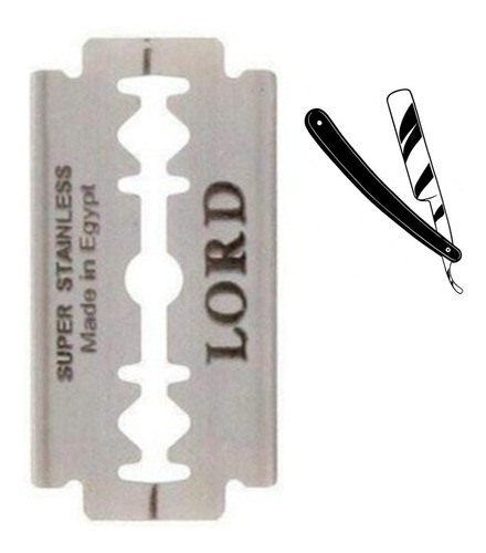 Cartela 10 X 5 Lâminas Para Barbear 50 Lord Super Inox C/ Nf