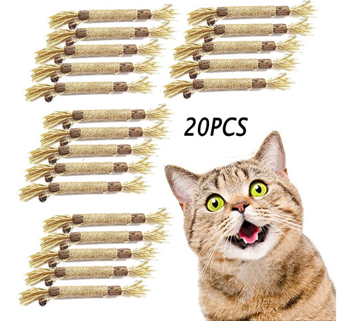 20 Unids/set Juguetes Para Gatos Juguete Para Masticar Dient