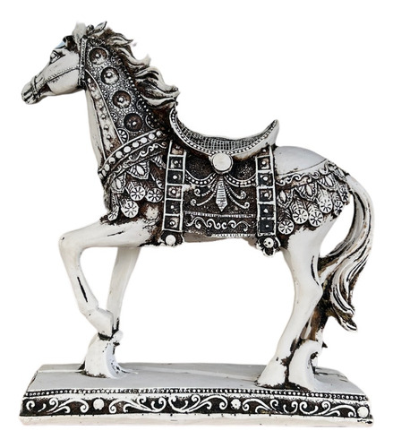 Caballo Imperial Artesanal 21cm Rústico Decoración, Jart Hueso Rústico