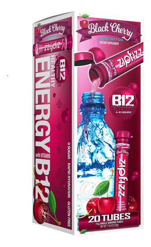 Zipfizz Saludable Bebida Energtica Mix Black Cherry Limited