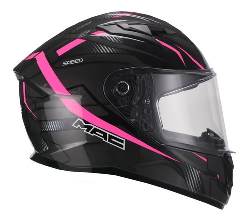 Casco Integral Mac Speed Riot Pink Dama Mujer Moto Delta
