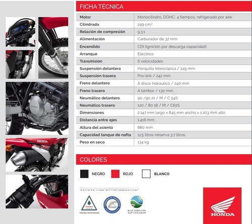 Imagen 5 de 25 de Patentada $1.815.500 O 12de$239.100 Honda Xr 250 (190 150)