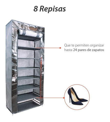Zapatera Closet Organizador De Zapatos 8 Niveles 24 Zapatos