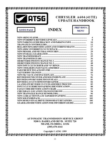 A604 (41te) Transmisión Automática (manual De Reparación) (Usado)