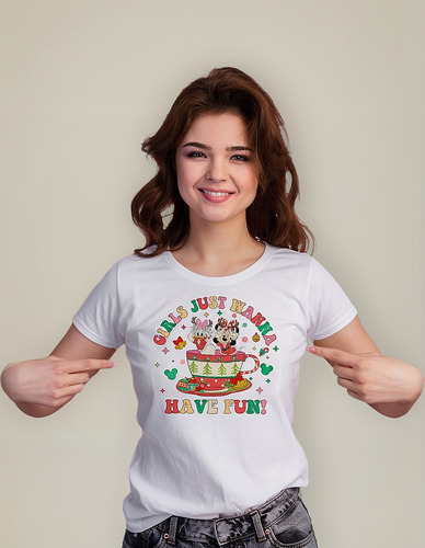 Playera Dama Navidad Dn Minnie Daisy P92