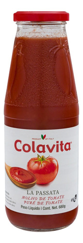 Molho de Tomate Colavita Vidro 680g