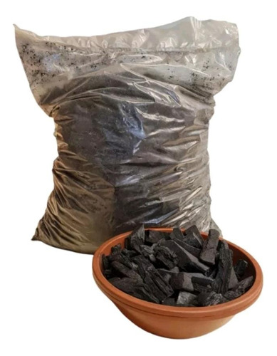 Carvão Vegetal Triturado Natural Plantas ( Biochar ) 800gr 
