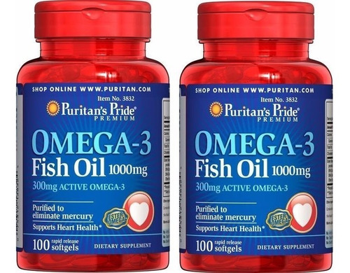 Omega 3 Fish Oil 1.000 Mg Puritan´s Pride 200 Softgels