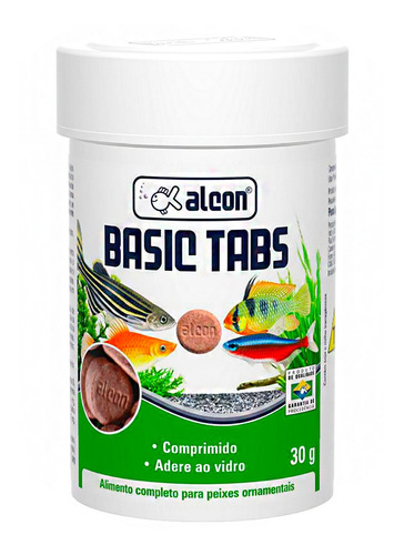 Alcon Basic Tabs - Pote 30g - Fica Colada Ao Vidro