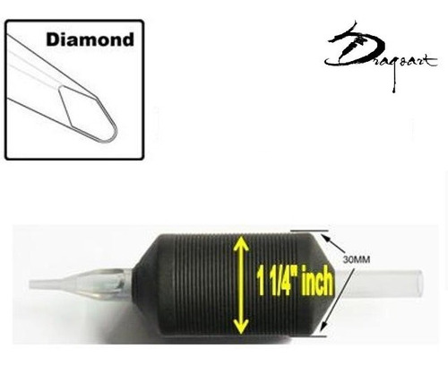Grip/tubo Desechable Para Tatuar Punta Diamante(d) De 11/4''