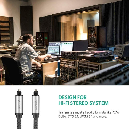 Cable Optico Interfaz Toslink Optical Ugreen Dolby Dts Oro