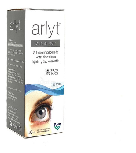 Imagen 2 de 3 de Arlyt Rgp Clean P/ Lentes Contacto Rigidas Gas Permeable 35m