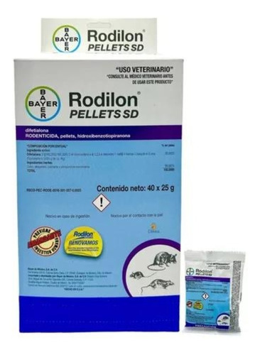 Rodilon Pellets40 Sobres De 25grs/cu  Bayer