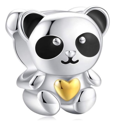 Panda Charm Plata De Ley 925 Panda Animal Bead Charms Colgan