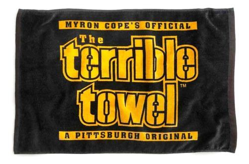 Terrible Towel Black / Negra Acereros Pittsburgh Steelers