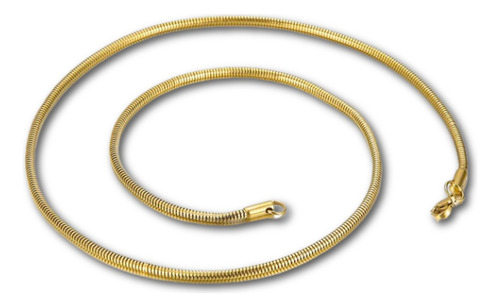 Cadena 50 Cm Serpiente 2,4 Mm Color Oro Acero Hombre Y Mujer