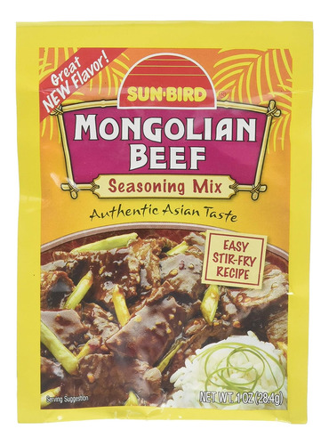 Sunbird Mix Ssnng Beef Mongolian, 1 Oz (paquete De 10)