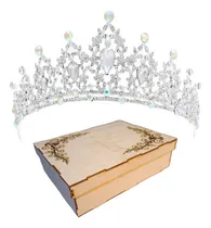 Comprar Corona Tiara Reina Carnaval Cristales Certamen Novia Xv Caja