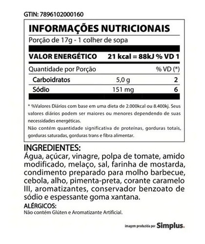 Imagem 3 de 3 de Molho Barbecue Heinz Original 397g